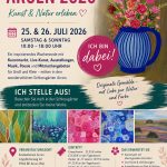 Infoflyer mit Angaben zum Kunstwochenende in Arcen