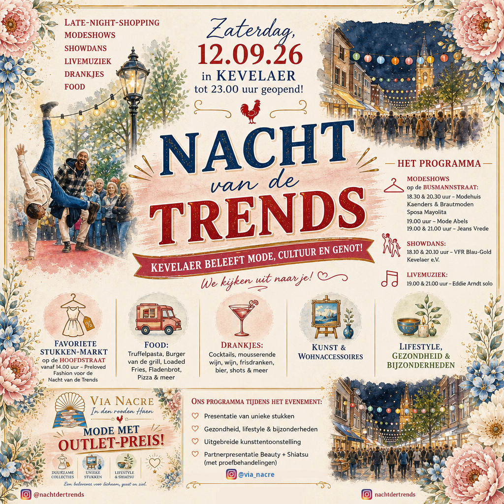 Nacht der Trends Programmflyer Via Nacre